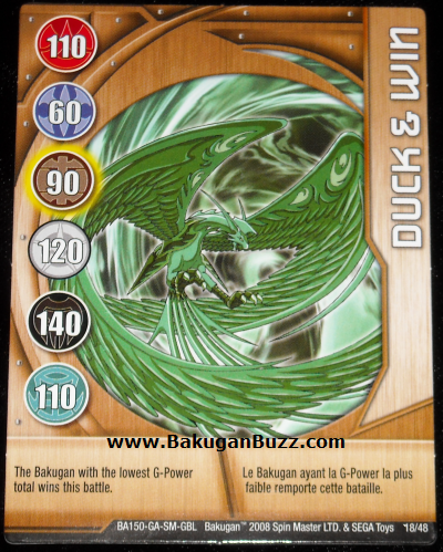 Duck&Win 18 48 Bakugan 1 48 Card Set